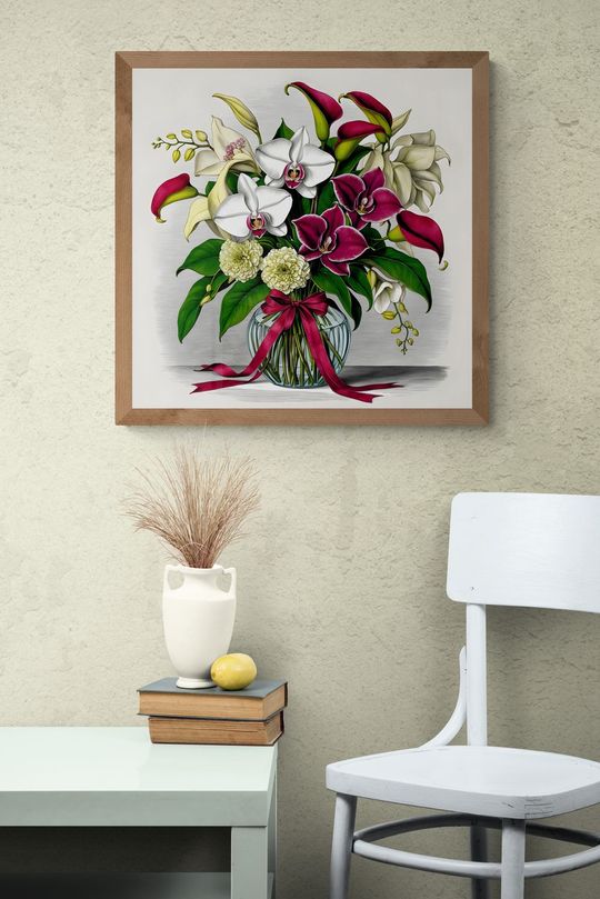 Tranh Canvas Hoa Bình Hoa Rực Rỡ
