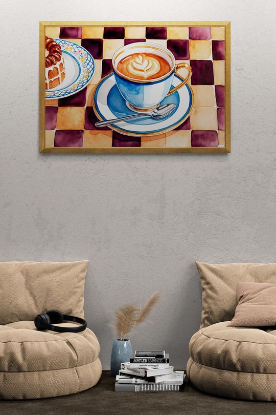 Tranh canvas trang trí quán cafe điểm nhấn ngày mới