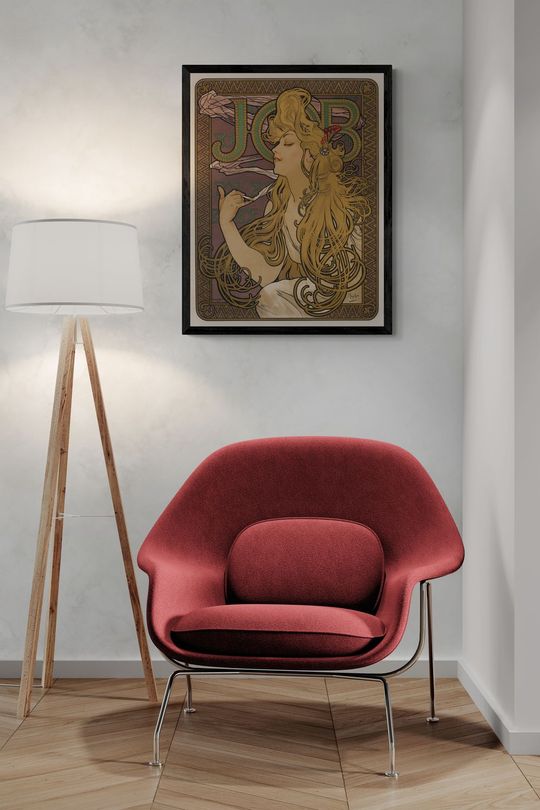 Tranh canvas Poster Quảng Cáo Giấy Cuốn Thuốc Job