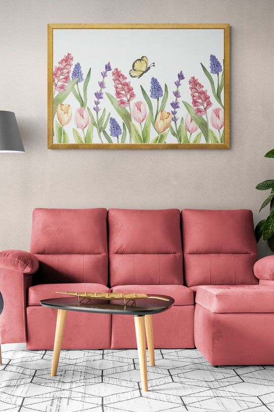 Tranh canvas hoa tulip trong vườn