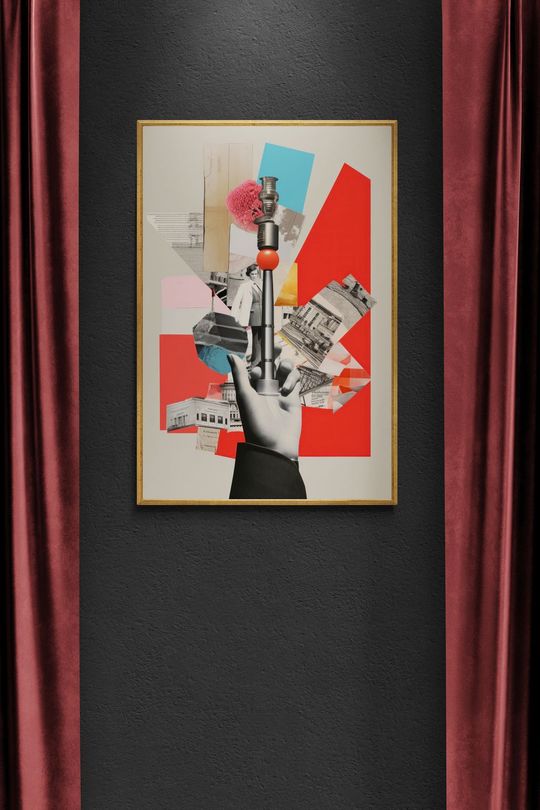 Tranh canvas poster bàn tay nâng ống tiêm