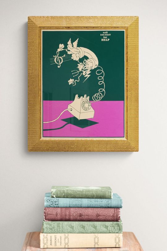 Tranh canvas Poster Điện Thoại Bàn Vintage