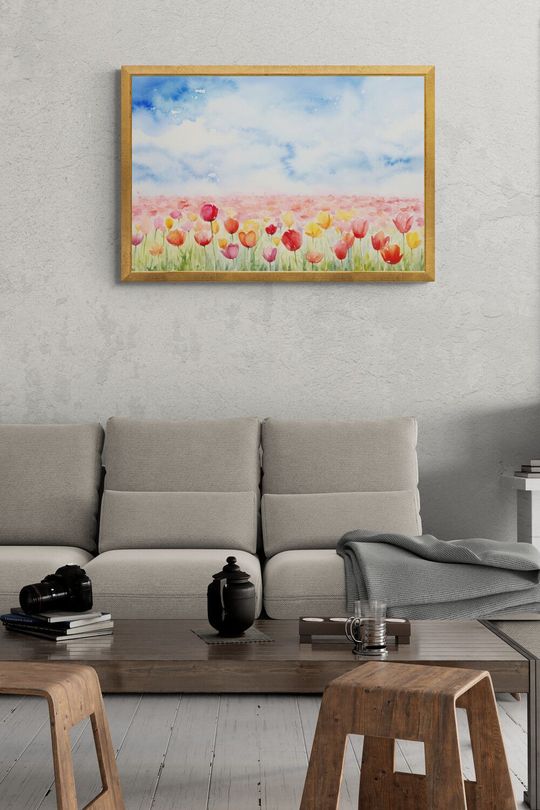 Tranh canvas hoa tulip 3