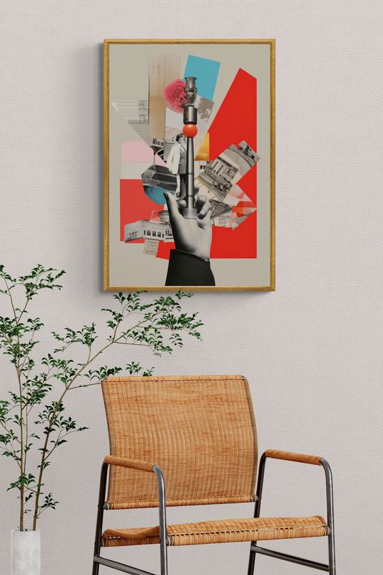 Tranh canvas poster bàn tay nâng ống tiêm