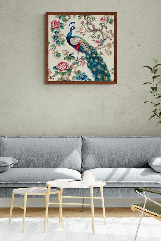Tranh Canvas Phong Thủy Công Khoe Sắc