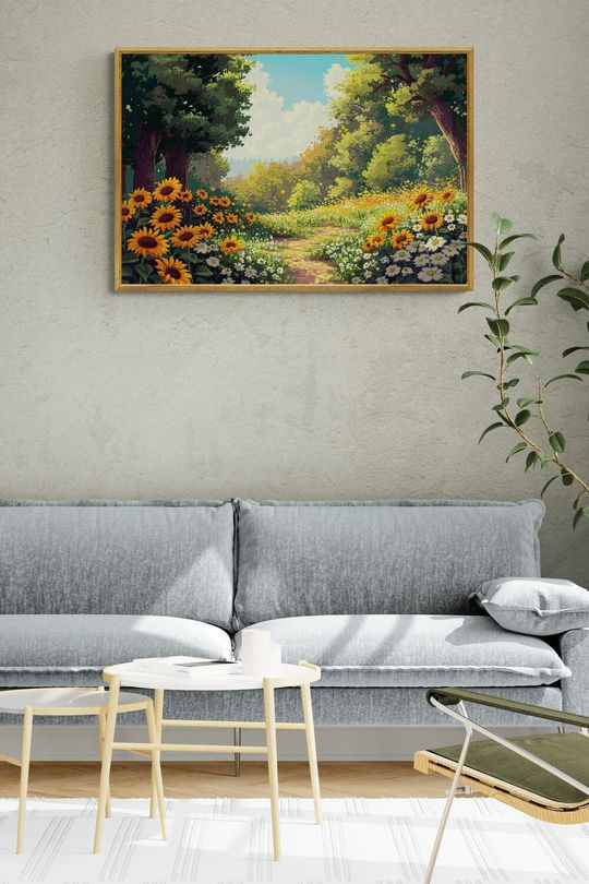 Tranh canvas thiên nhiên tươi xanh