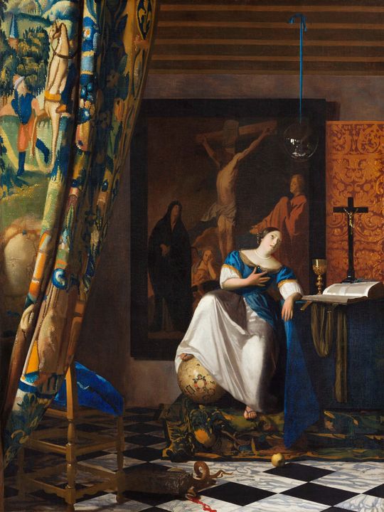 Tranh canvas Thiếu nữ Allegory of the Catholic Faith