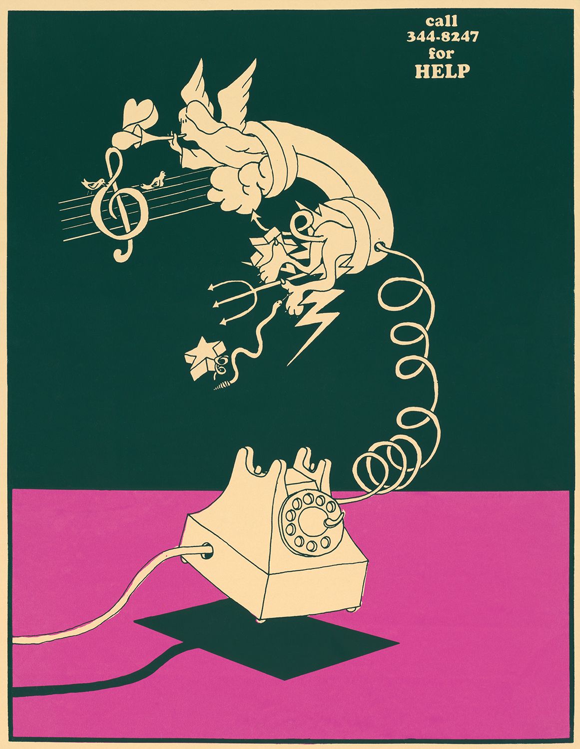 Tranh canvas Poster Điện Thoại Bàn Vintage