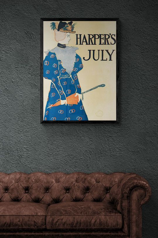 Tranh canvas poster Harper's July