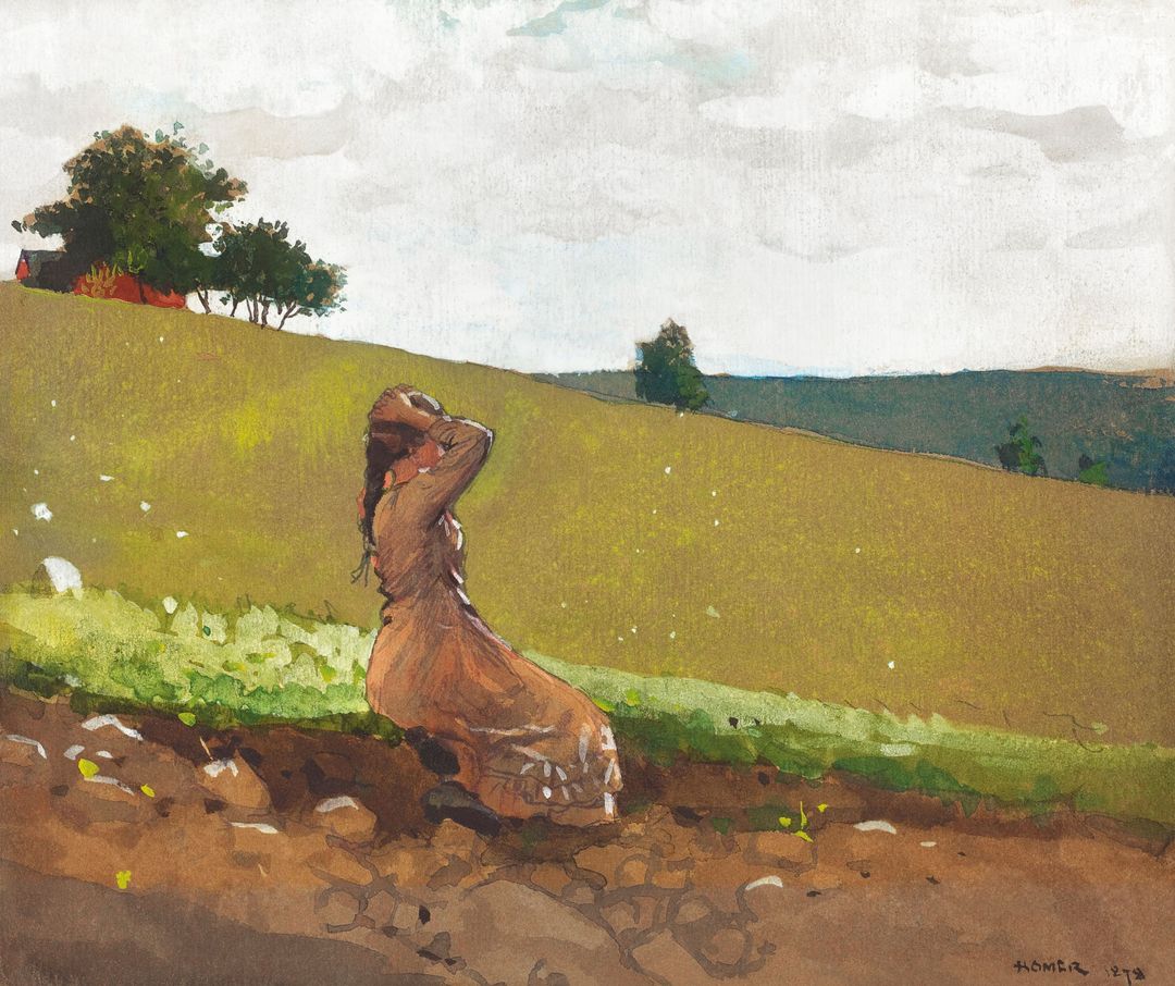 tranh-canvas-the-green-hill-1878-by-winslow-homer.jpg