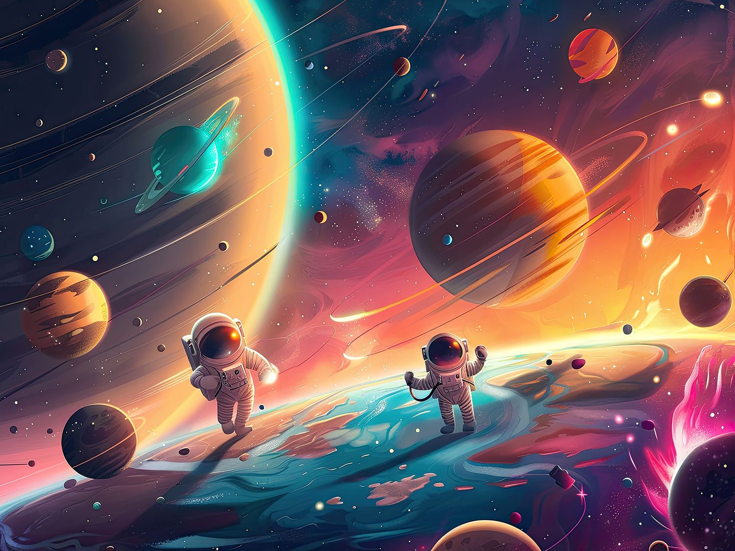 Tranh canvas vũ trụ vô tận 