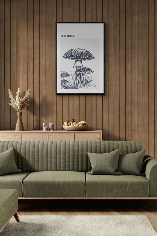 Tranh canvas Thiên nhiên Nấm Tối Giản