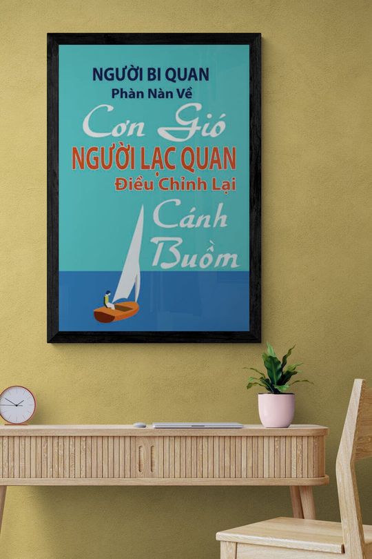 Tranh canvas động lực Lạc quan trong cuộc sống