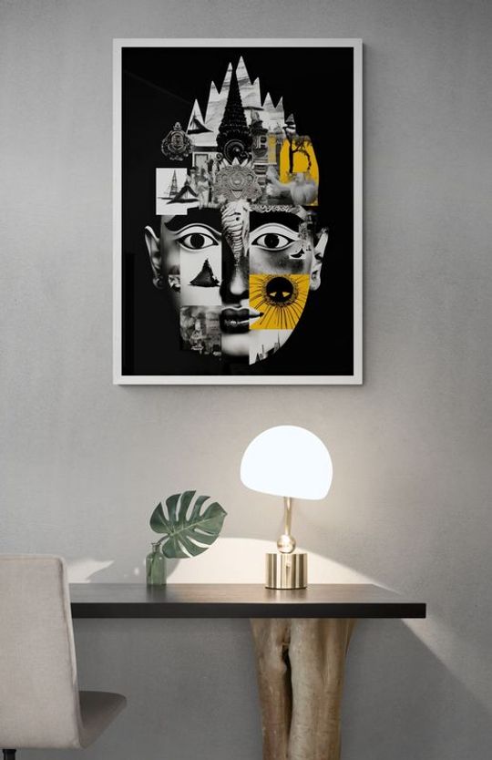 Tranh Canvas Tôn Giáo Gắn kết mặt Phật