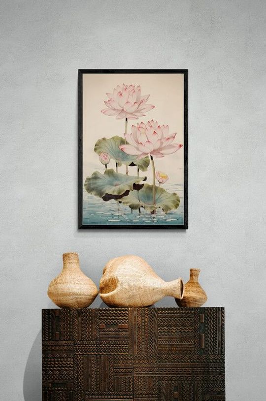 Tranh canvas phong thủy Sen An Lạc