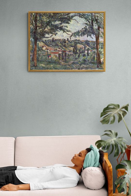 Tranh canvas phong cảnh làng nhỏ